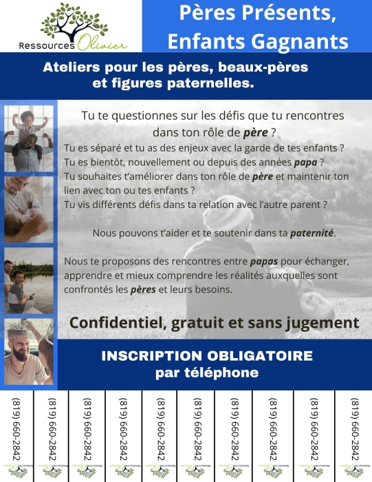 Atelier Pères Présents Enfants Gagnants Mont-Laurier