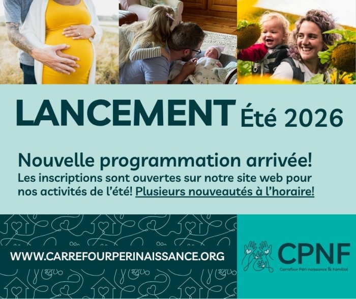 Nouvelles programmation d'été au CPNF!!!